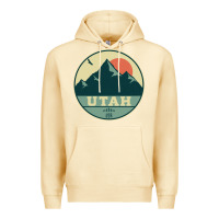 Pina Colada utah retro mountain badge Premium Hoodie - linhVisuals