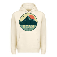 Tofu utah retro mountain badge Premium Hoodie - linhVisuals
