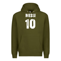 Army Green messi 10 Premium Hoodie - linhVisuals