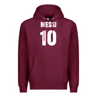Burgundy messi 10 Premium Hoodie - linhVisuals