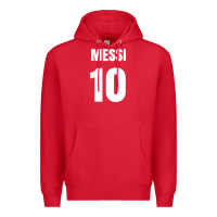 Red messi 10 Premium Hoodie - linhVisuals