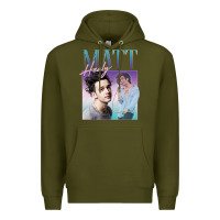 Army Green matt healy homage Premium Hoodie - linhVisuals
