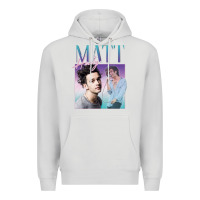 Dove Grey matt healy homage Premium Hoodie - linhVisuals