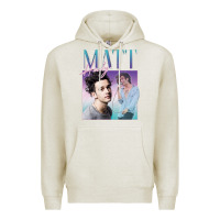 Oatmeal Heather matt healy homage Premium Hoodie - linhVisuals