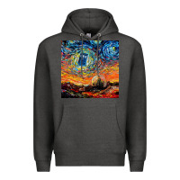 Charcoal Heather van gogh never saw gallifrey Premium Hoodie - linhVisuals
