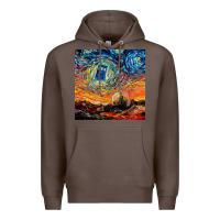 Coffee van gogh never saw gallifrey Premium Hoodie - linhVisuals