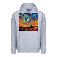Heather Grey van gogh never saw gallifrey Premium Hoodie - linhVisuals