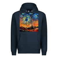 Navy van gogh never saw gallifrey Premium Hoodie - linhVisuals