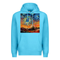 Ocean Blue van gogh never saw gallifrey Premium Hoodie - linhVisuals