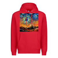 Red van gogh never saw gallifrey Premium Hoodie - linhVisuals