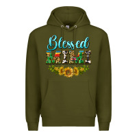Army Green blessed mimi Premium Hoodie - BarkalooDesign