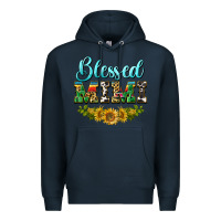 Navy blessed mimi Premium Hoodie - BarkalooDesign