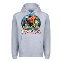 Heather Grey fraggle rock classic Premium Hoodie - linhVisuals