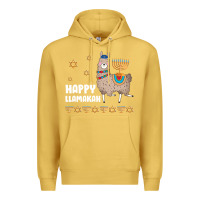 Antique Gold happy llamakah llama withorah jewish Premium Hoodie - linhVisuals