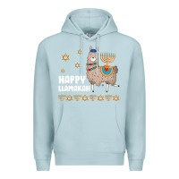 Blue Mist happy llamakah llama withorah jewish Premium Hoodie - linhVisuals