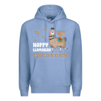 Colony Blue happy llamakah llama withorah jewish Premium Hoodie - linhVisuals