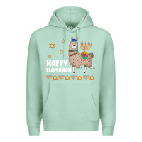 Seafoam happy llamakah llama withorah jewish Premium Hoodie - linhVisuals