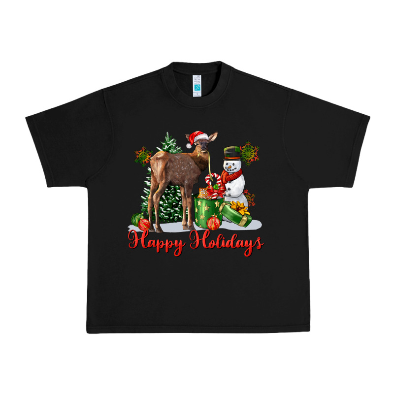 Happy Holidays Baby Deer Urban Heavy Tee by LillyAllenDesigns | Teevron