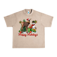 French Oak happy holidays baby deer Urban Heavy Tee - LillyAllenDesigns
