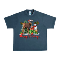 Midnight Navy happy holidays baby deer Urban Heavy Tee - LillyAllenDesigns