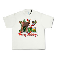 Pistachio happy holidays baby deer Urban Heavy Tee - LillyAllenDesigns