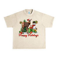 Sandshell happy holidays baby deer Urban Heavy Tee - LillyAllenDesigns