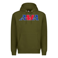 Army Green american motorcyclist association (AMA) Premium Hoodie - linhVisuals