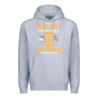Heather Grey i play disc golf because i like it not Premium Hoodie - linhVisuals