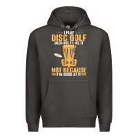Smoke i play disc golf because i like it not Premium Hoodie - linhVisuals