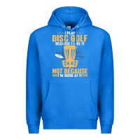 True Royal i play disc golf because i like it not Premium Hoodie - linhVisuals