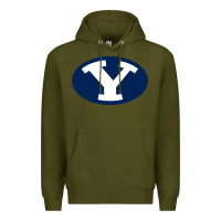 Army Green byu couga s Premium Hoodie - linhVisuals
