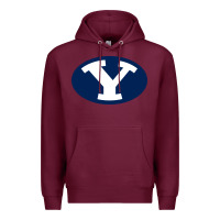 Burgundy byu couga s Premium Hoodie - linhVisuals