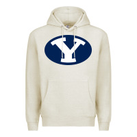 Oatmeal Heather byu couga s Premium Hoodie - linhVisuals