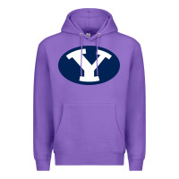 Purple byu couga s Premium Hoodie - linhVisuals