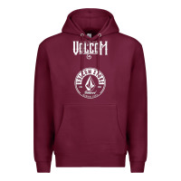 Burgundy Volcom Style Premium Hoodie - linhVisuals