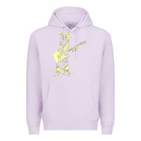 Lilac cat playing guitar Premium Hoodie - linhVisuals