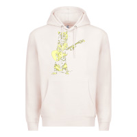 Pale Pink cat playing guitar Premium Hoodie - linhVisuals