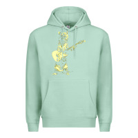 Seafoam cat playing guitar Premium Hoodie - linhVisuals