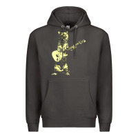 Smoke cat playing guitar Premium Hoodie - linhVisuals