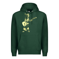 Sports Green cat playing guitar Premium Hoodie - linhVisuals