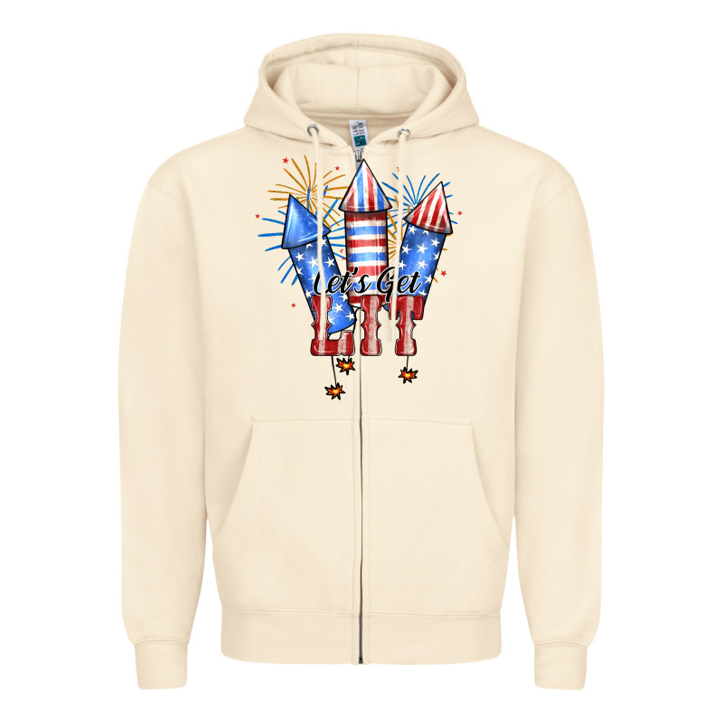 Let's Get Lit Zipper Hoodie by RanaPortraitStore | Teevron