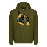 Army Green Heckle and Jeckle Premium Hoodie - linhVisuals