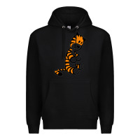 Black Calvin Bill Watterson Premium Hoodie - linhVisuals