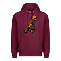 Burgundy Calvin Bill Watterson Premium Hoodie - linhVisuals