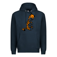 Navy Calvin Bill Watterson Premium Hoodie - linhVisuals