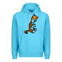 Ocean Blue Calvin Bill Watterson Premium Hoodie - linhVisuals