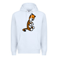 White Calvin Bill Watterson Premium Hoodie - linhVisuals