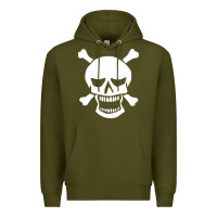Army Green skull crossbones Premium Hoodie - linhVisuals