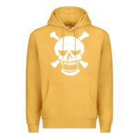 Mustard skull crossbones Premium Hoodie - linhVisuals
