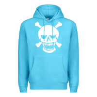 Ocean Blue skull crossbones Premium Hoodie - linhVisuals